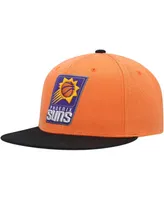 Men's Mitchell & Ness Orange, Black Phoenix Suns Side Core 2.0 Snapback Hat