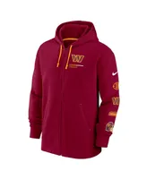 Men's Nike Burgundy Washington Commanders Surrey Full-Zip Hoodie