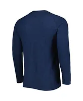 Men's Concepts Sport Heather Navy St. Louis Cardinals Inertia Raglan Long Sleeve Henley T-shirt