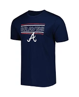 Men's Concepts Sport Navy, Red Atlanta Braves Badge T-shirt and Pants Sleep Set