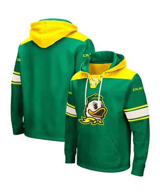 Men's Colosseum Green Oregon Ducks 2.0 Lace-Up Hoodie