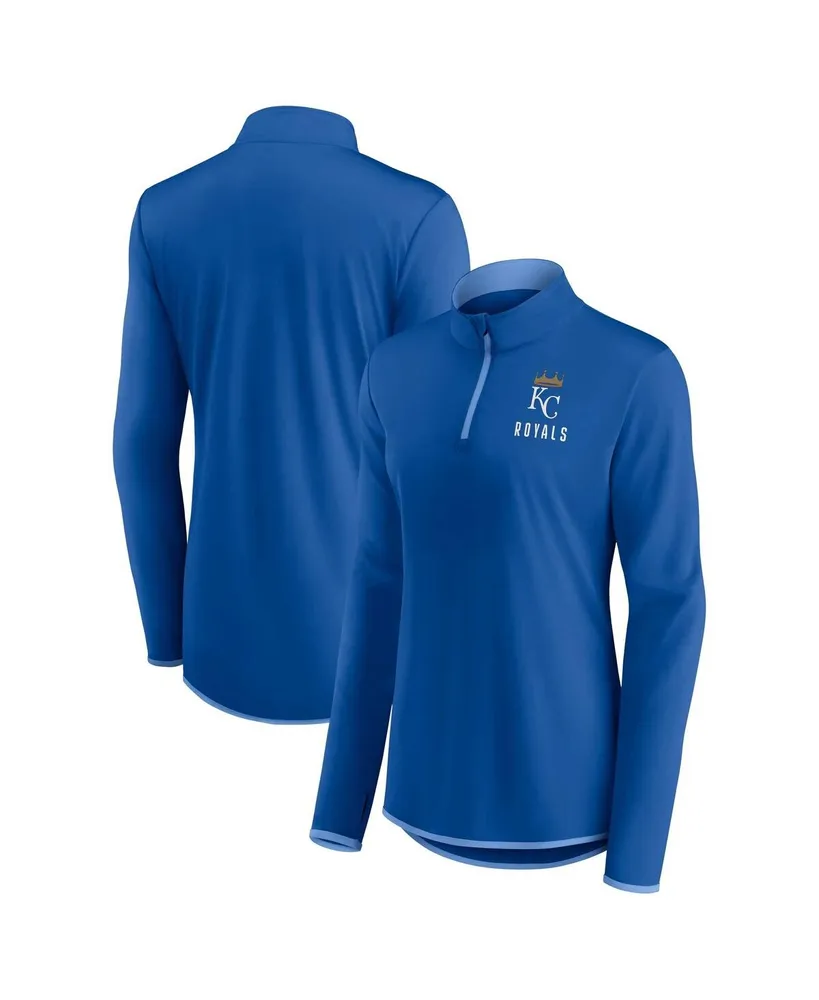 Women's Fanatics Royal Kansas City Royals Worth The Drive Quarter-Zip Jacket