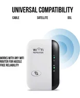 Dartwood WiFi Extender and Booster - Range Repeater with Coverage up to 1000 sq.ft and 10 Devices - For Wi-Fi 2.4GHz and Up to 300 Mbps