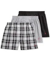 Polo Ralph Lauren Men's 3 Pack Classic Woven Cotton Boxers