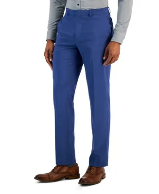 Perry Ellis Portfolio Men's Slim-Fit Tonal Windowpane Dress Pants