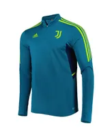 Men's adidas Teal Juventus Team Training Aeroready Quarter-Zip Top