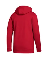 Men's adidas Red Ajax Lockup Pullover Hoodie