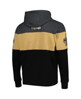 Men's Starter Black, Heather Gray New Orleans Saints Extreme Pullover Hoodie