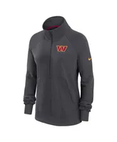 Women's Nike Charcoal Washington Commanders Premium Raglan Performance Half-Zip Sweatshirt