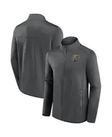 Men's Fanatics Gray Vegas Golden Knights Authentic Pro Rink Fleece Full-Zip Jacket