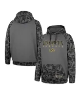 Men's Colosseum Charcoal Oklahoma State Cowboys Oht Military-Inspired Appreciation Camo Stack Raglan Pullover Hoodie