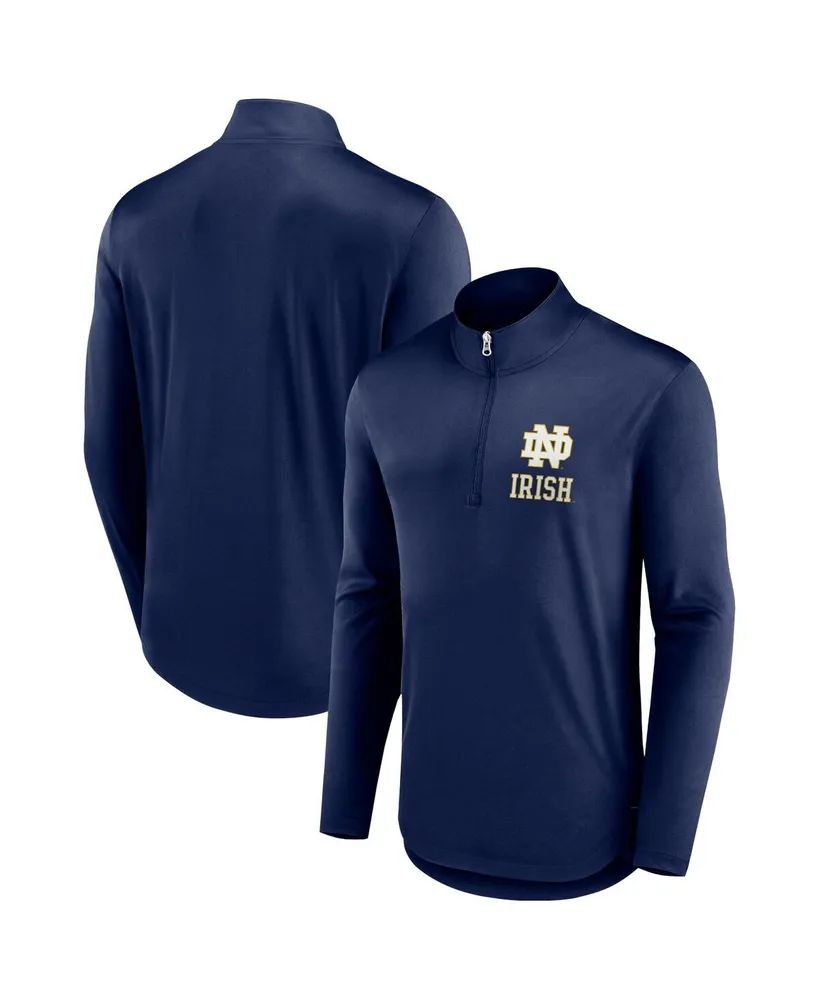 Men's Fanatics Navy Notre Dame Fighting Irish Tough Minded Quarter-Zip Top