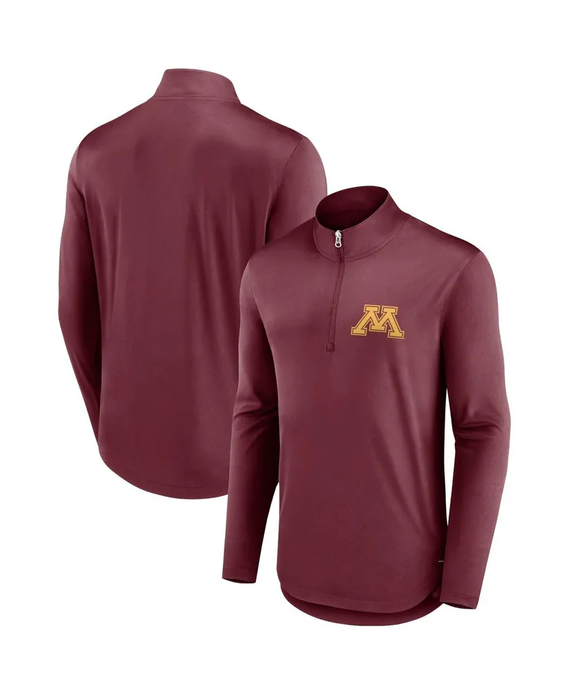 Men's Fanatics Maroon Minnesota Golden Gophers Tough Minded Quarter-Zip Top