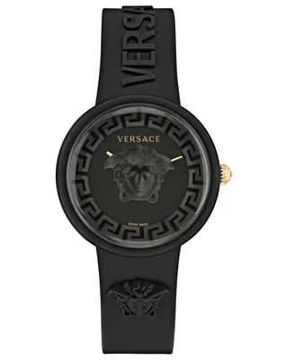 Versace Women's Swiss Medusa Pop Silicone Strap Watch 39mm