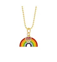 Shiny Rainbow Gold Necklace for Girls