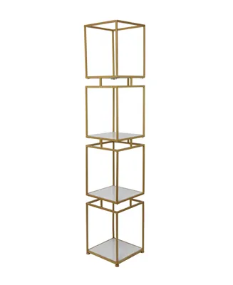 Marble Glam Shelving Unit - Gold