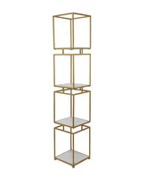 Marble Glam Shelving Unit - Gold