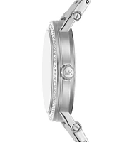 Michael Kors Women's Corey Three-Hand Silver-Tone Alloy Watch 38mm