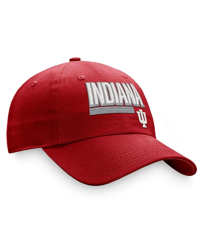 Men's Top of the World Crimson Indiana Hoosiers Slice Adjustable Hat