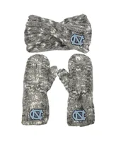 Women's ZooZatz North Carolina Tar Heels Logo Marled Headband and Mitten Set