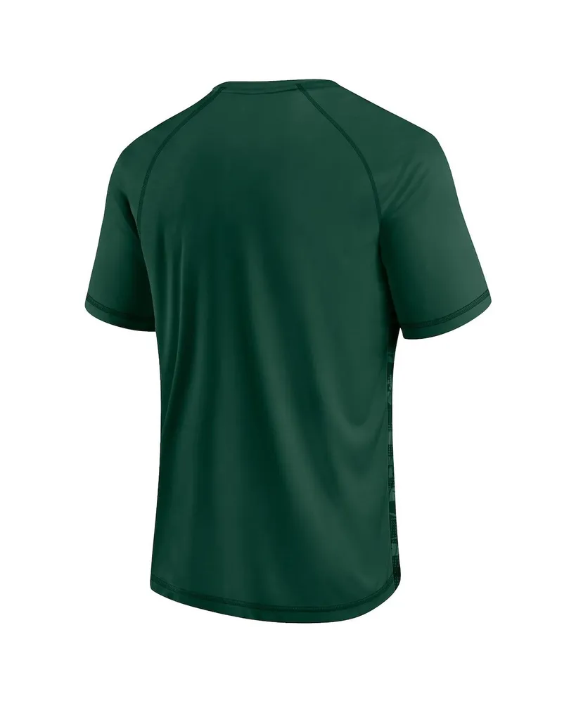 Men's Fanatics Green Green Bay Packers Hail Mary Raglan T-shirt