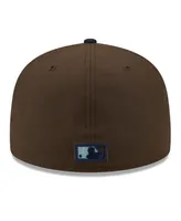 Men's New Era Brown, Navy Boston Red Sox 2007 World Series Walnut 9FIFTY Fitted Hat
