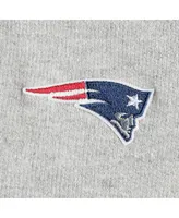 Antigua Women's Heathered Gray, Navy New England Patriots Jackpot Raglan Half-Zip Pullover Hoodie