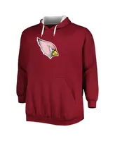 Men's Cardinal Arizona Cardinals Big and Tall Logo Pullover Hoodie