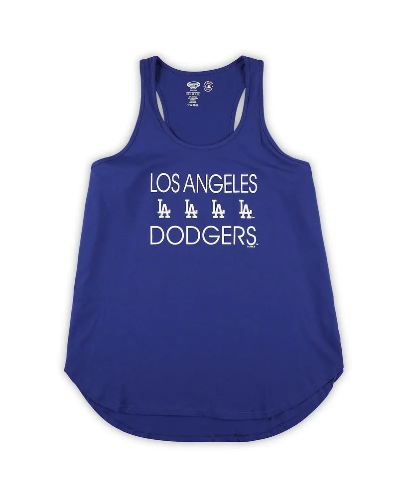 Women's Concepts Sport Royal, Heather Gray Los Angeles Dodgers Plus Size Meter Tank Top and Pants Sleep Set