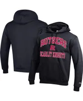 Men's Champion Black Rutgers Scarlet Knights High Motor Pullover Hoodie