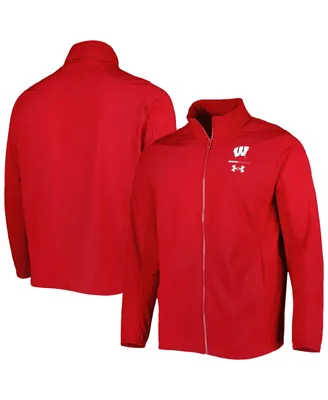 Men's Under Armour Red Wisconsin Badgers Squad 3.0 Full-Zip Jacket