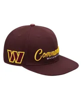 Men's Pro Standard Burgundy Washington Commanders Script Wordmark Snapback Hat