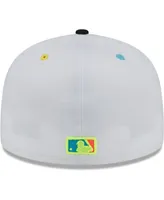 Men's New Era White, Black Atlanta Braves 1995 World Series Champions Neon Eye 59FIFTY Fitted Hat