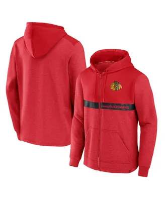 Men's Fanatics Red Chicago Blackhawks Iconic Ultimate Champion Full-Zip Hoodie