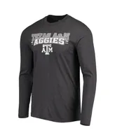 Men's Concepts Sport Maroon and Heathered Charcoal Texas A&M Aggies Meter Long Sleeve T-shirt Pants Sleep Set