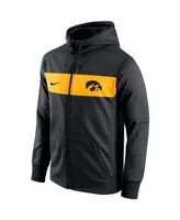 Men's Nike Black Iowa Hawkeyes Logo Performance Full-Zip Hoodie