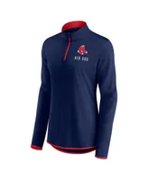 Women's Fanatics Navy Boston Red Sox Worth The Drive Quarter-Zip Jacket