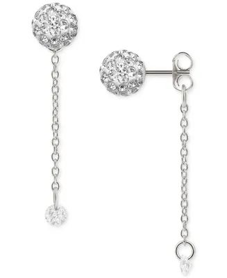 Giani Bernini Crystal Fireball Chain Drop Earrings, Created for Macy's