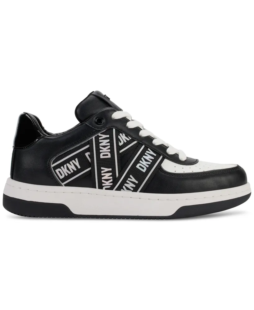 Dkny Women's Olicia Lace-Up Logo-Strap Sneakers