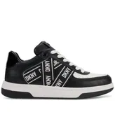 Dkny Women's Olicia Lace-Up Logo-Strap Sneakers