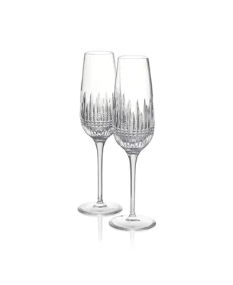 Waterford Lismore Diamond Essence Flute 10.5oz, Set of 2