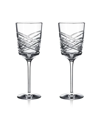 Waterford Aran Mastercraft White Wine 10 oz, Set of 2