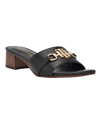 Tommy Hilfiger Women's Pippe Stacked Heel Slide-on Sandals