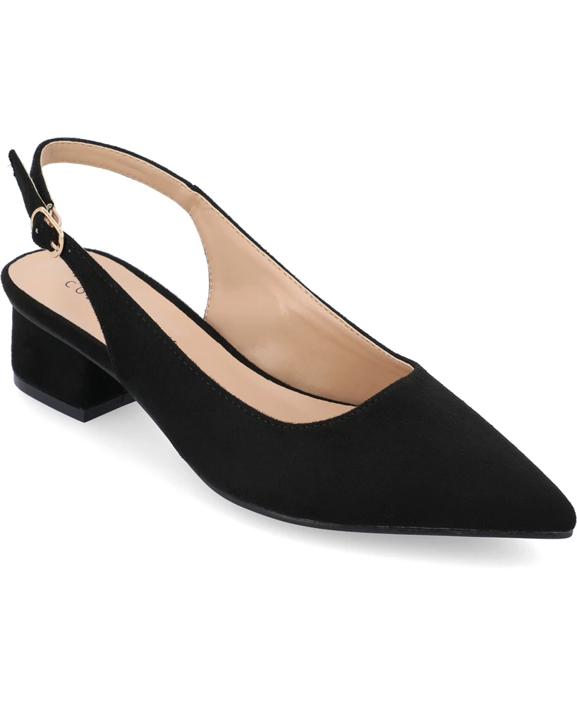 Journee Collection Women's Sylvia Block Heel Slingback Pumps