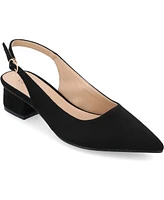 Journee Collection Women's Sylvia Block Heel Slingback Pumps