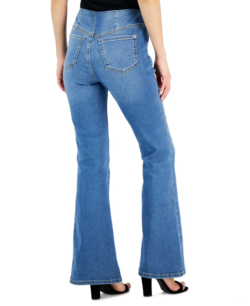 I.n.c. International Concepts Women's High-Rise Pull-On Flare-Leg Jeans, Created for Macy's