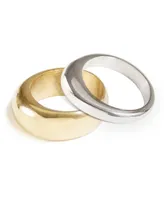 Soko 24K Gold-Plated Mixed Metal Stacking Rings 2 Piece Set