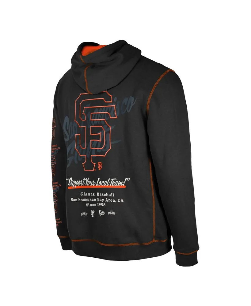 Men's New Era Black San Francisco Giants Team Split Pullover Hoodie