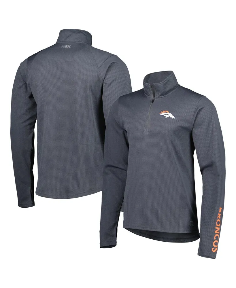 Men's Msx by Michael Strahan Charcoal Denver Broncos Half-Zip Hoodie