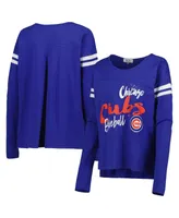 Women's Touch Royal Chicago Cubs Free Agent Long Sleeve T-shirt